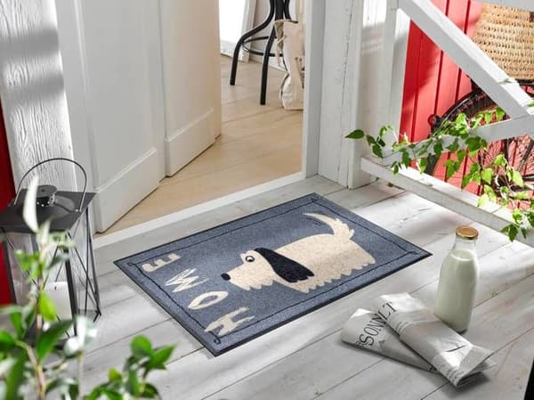 Paillasson - Hundhem - 75 x 50 cm - Tvättbar upp till 60°C - Halkfri - Utan PVC