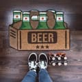 Miniatyrbild 3 av 3: "Beer" utomhusdörrmatta i kokosnötsskal med halkfri PVC-baksida. Mått: 70cm x 40cm x 1,5cm - FISURA