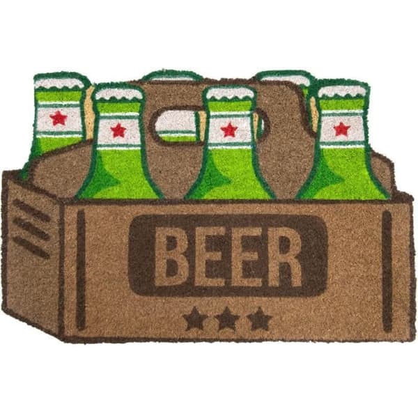 "Beer" utomhusdörrmatta i kokosnötsskal med halkfri PVC-baksida. Mått: 70cm x 40cm x 1,5cm - FISURA