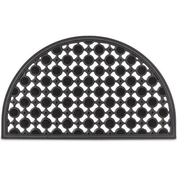 Dörrmatta - Relaxdays - Halvrund - Halkfri - 75x45 cm - Väderbeständig