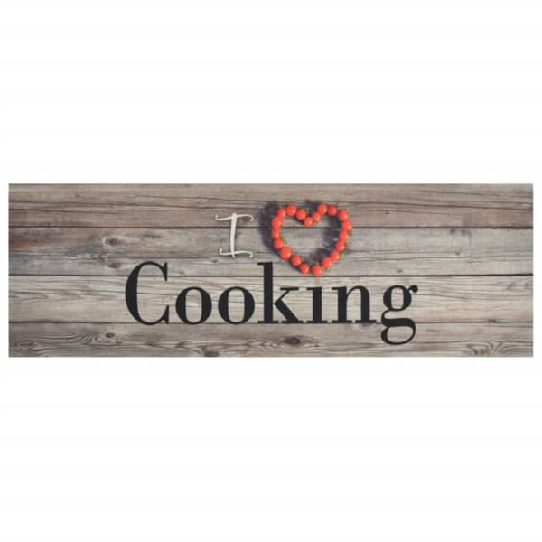 Köksmatta maskintvättbar cooking grå 60x180 cm sammet