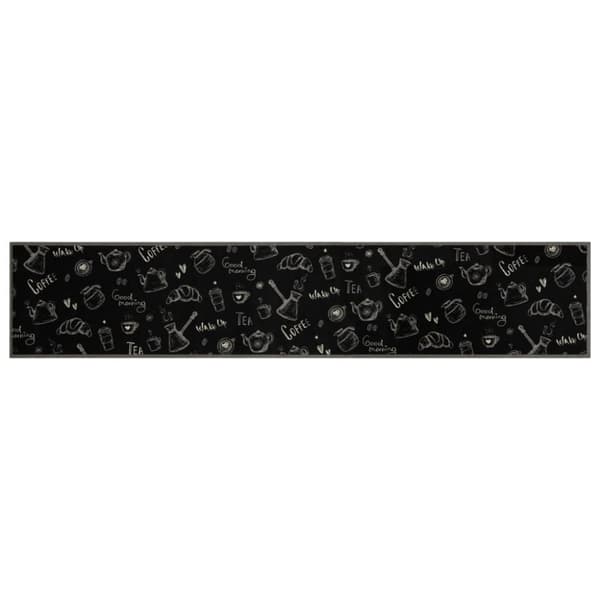 Köksmatta maskintvättbar morgon svart 60x300 cm sammet