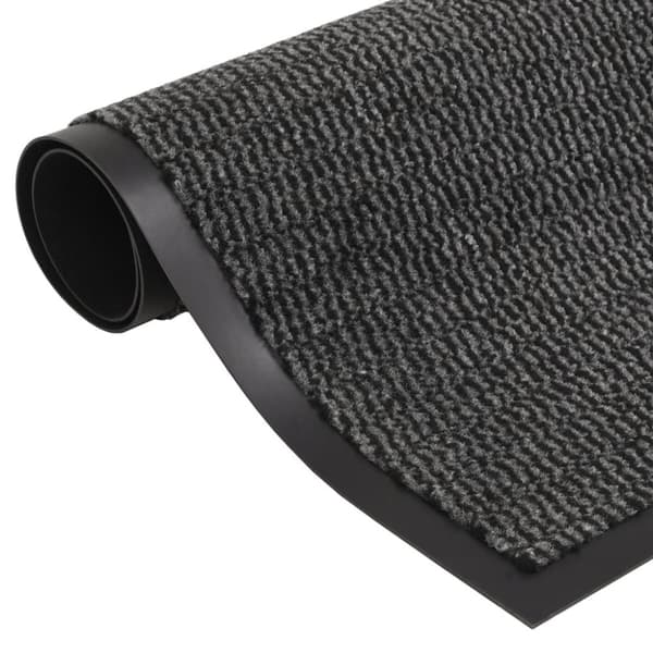 Dörrmattor 2 st rektangulär tuftad 80x120 cm antracit
