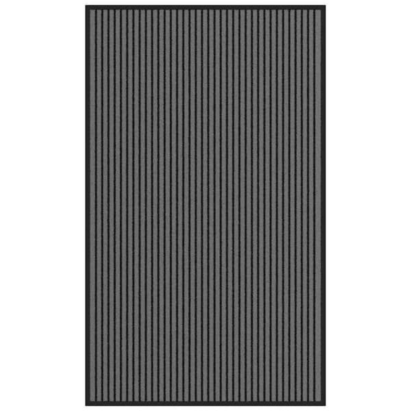 Dörrmatta rand svart och grå 90x150 cm