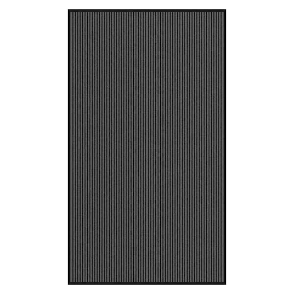 Dörrmatta rand svart och grå 115x200 cm