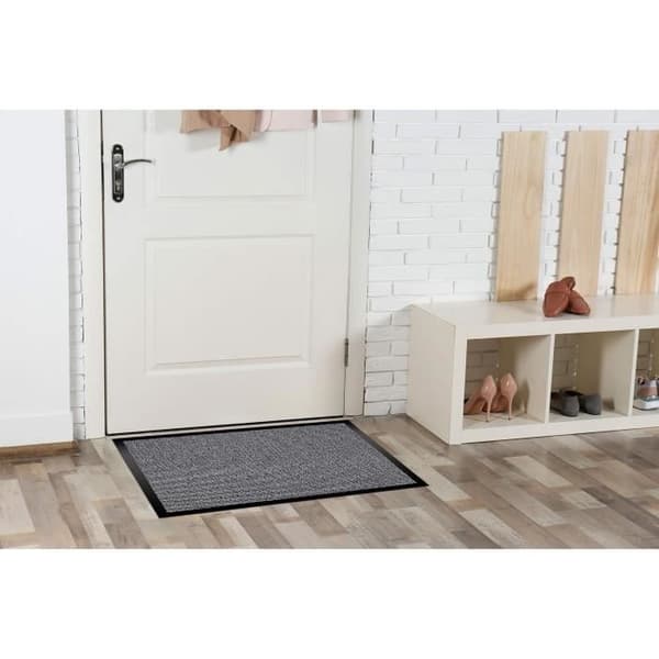 Ljusgrå dörrmatta för ytterdörr 60 x 80
