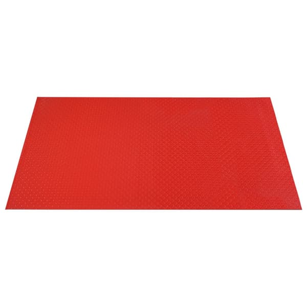 Vattentät halkfri golvmatta, hållbar PVC-konstruktion, storlek 2 meter (6,56 fot),Röd