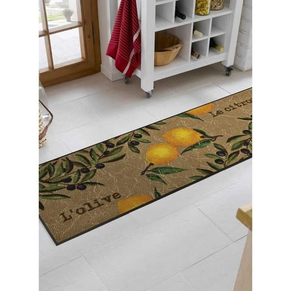 Dörrmatta - 60x180 cm - LE CITRON TX Brun - Polyamid - Tvättbar i 30° - EN KÄRLEK TILL MATTOR