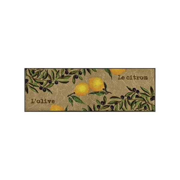 Dörrmatta - 60x180 cm - LE CITRON TX Brun - Polyamid - Tvättbar i 30° - EN KÄRLEK TILL MATTOR