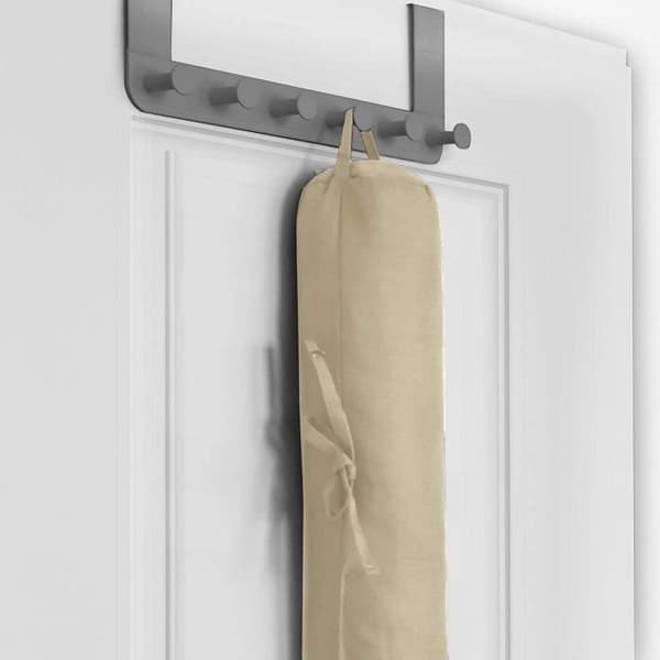 Beautissu Draft Excluder Viento - 100% Bomull - 90x10 cm Kräm - Draft Excluder - Isolerande dörrdrag