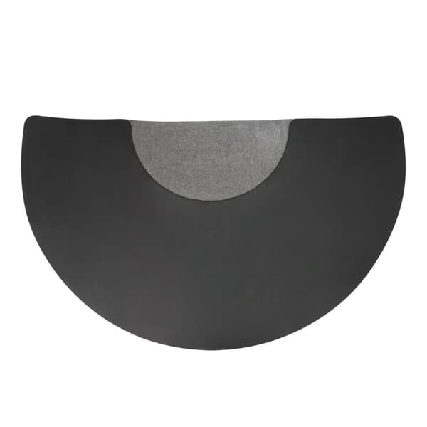 Salon Gulvmåtte, 18 mm Tykkelse, Halvcirkelform, Til Hårde Gulve,sort