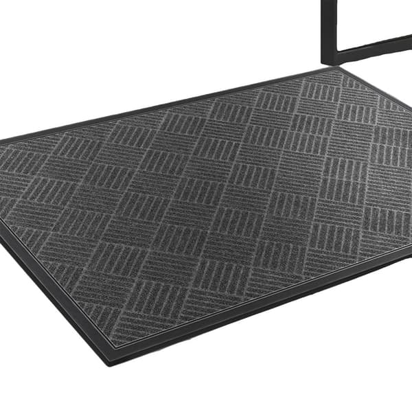 Gummidoormat, 150*90CM, Halkskyddande, Korrosionsbeständig,MÖRKT GRÅ