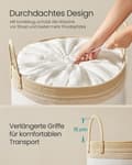 Miniatyrbillede 4 af 6: Rootz 90L Law Basket - Vaskeriopbevaring - Hampere - Låg & greb - 50 x 50 x 46 cm - Polyester bomuldsblanding - Kamelbrun