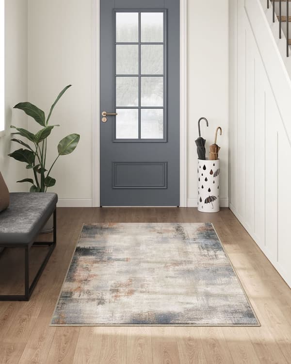 Rootz Carpet - Machine Washable Rug - Brown Area Mat - Easy Maintenance - 92cm x 153 cm