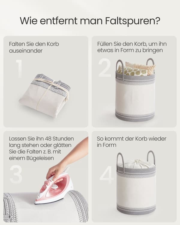 Rootz Pesulakori 60L kannen kanssa - vaatteiden haitta - säilytysastia - ergonominen kahva - 41 x 41 x 46 cm - harmaa