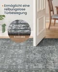 Miniatyrbild 6 av 8: Rootz vintage stil matta - retro matta - antik look matta - maskin tvättbar - green- 160 cm x 230 cm