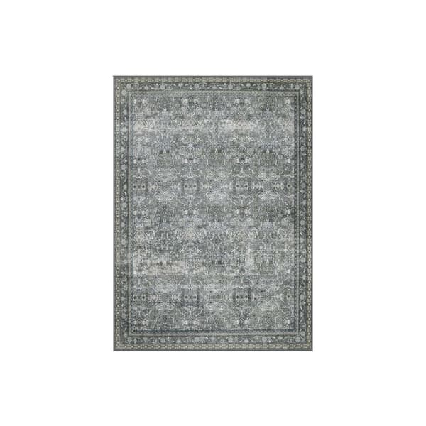 Rootz vintage stil matta - retro matta - antik look matta - maskin tvättbar - green- 160 cm x 230 cm