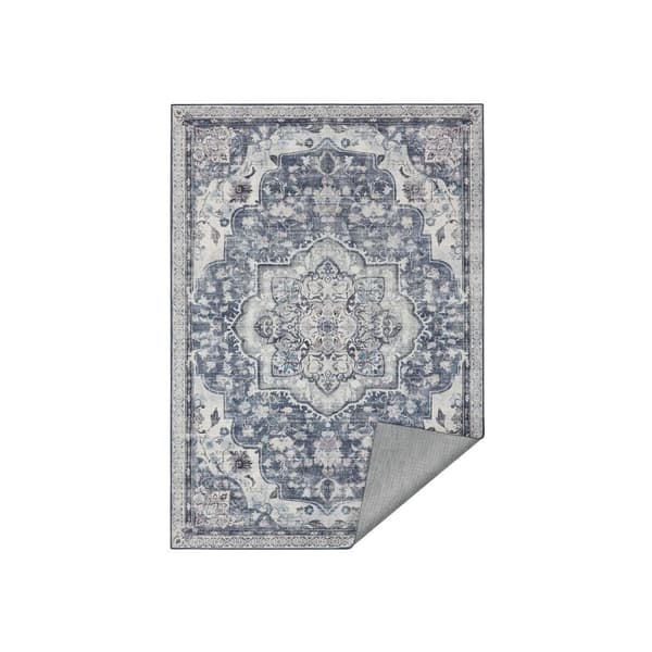 Rootz vintage matta - fluffig matta - grå golvskydd - mysig komfort - 140 cm x 200 cm