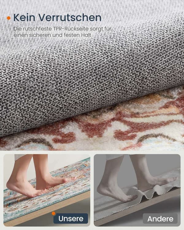 Rootz Vintage Fluffy matto - sininen - Pehmoinen matto - pehmeä lattiamato - viihtyisä mukavuus - 160 cm x 230 cm