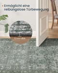 Miniatyrbillede 6 af 8: Rootz Vintage Style Carpet - Retro Rug - Maskinvaskbar - Grøn - 160 cm x 230 cm