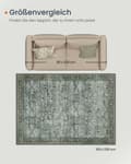 Miniatyrbillede 7 af 8: Rootz Vintage Style Carpet - Retro Rug - Maskinvaskbar - Grøn - 160 cm x 230 cm