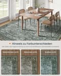 Miniatyrbillede 8 af 8: Rootz Vintage Style Carpet - Retro Rug - Maskinvaskbar - Grøn - 160 cm x 230 cm