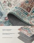 Miniatyrbillede 3 af 8: Rootz Vintage Carpet - Fluffy Green Rug - Soft Floor Covering - Luksuriøs fornemmelse - 140 cm x 200 cm