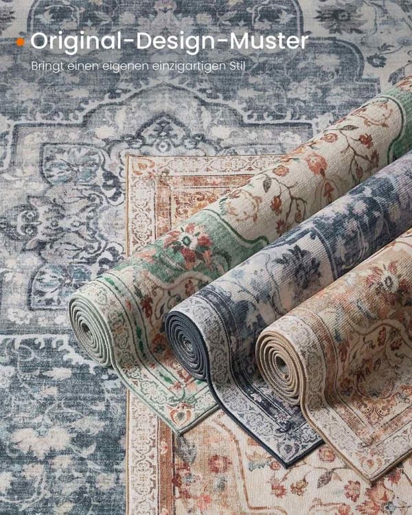 Rootz Vintage Carpet - Fluffy Green Rug - Soft Floor Covering - Luksuriøs fornemmelse - 140 cm x 200 cm