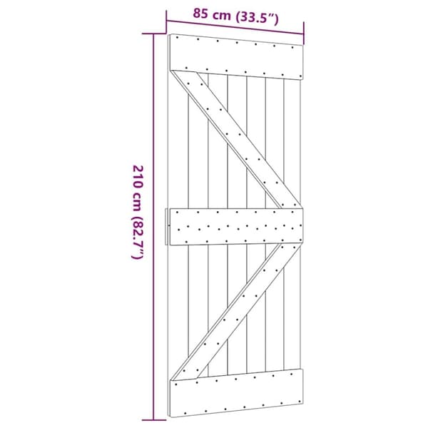 vidaXL Dörr NARVIK 85x210 cm massiv furu