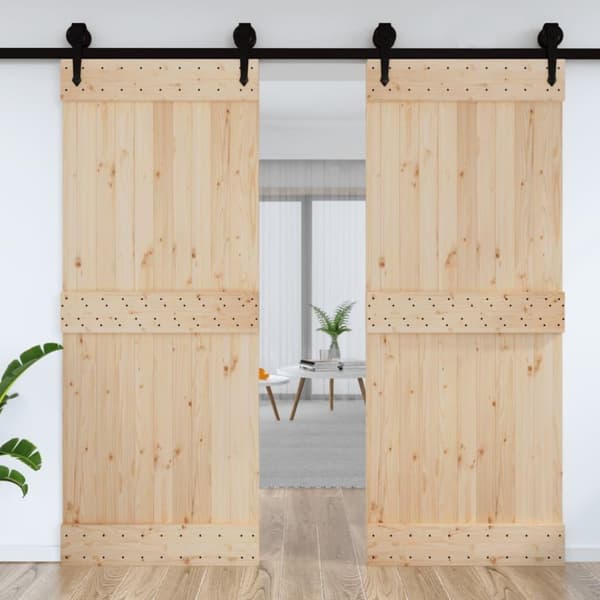 vidaXL Dør 90x210 cm heltre furu