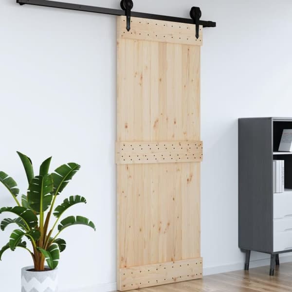 vidaXL Dør 90x210 cm heltre furu