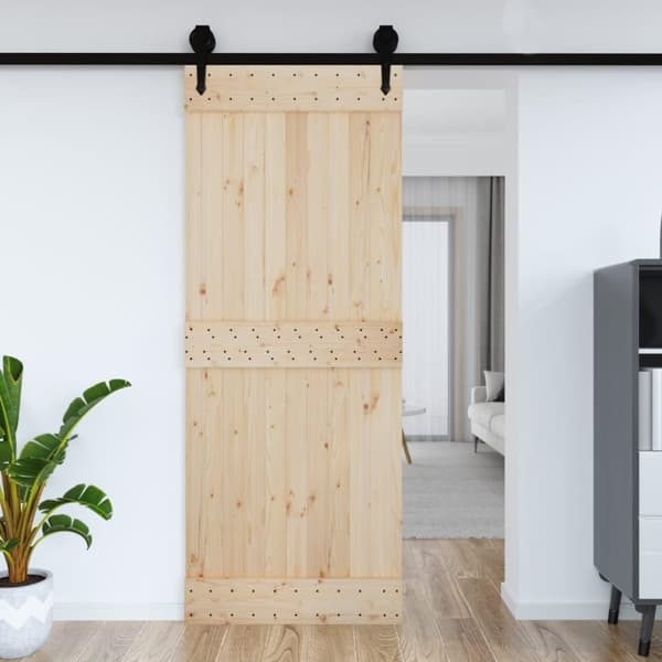 vidaXL Dør 90x210 cm heltre furu