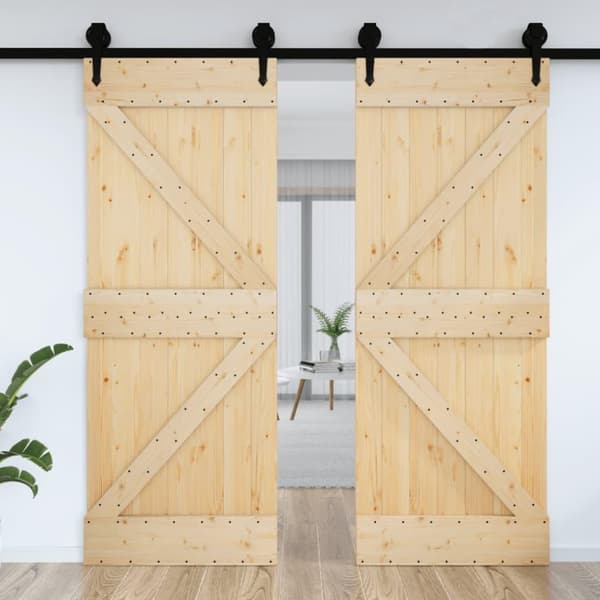 vidaXL Dörr 70x210 cm massiv furu