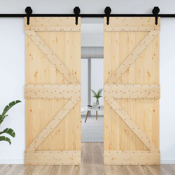 vidaXL Dør 95x210 cm heltre furu