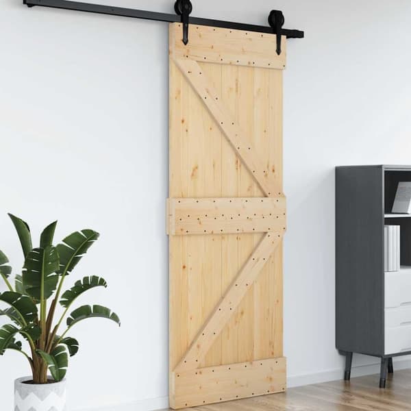 vidaXL Dør 95x210 cm heltre furu