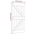 Miniatyrbilde 10 av 10: vidaXL Dør 95x210 cm heltre furu