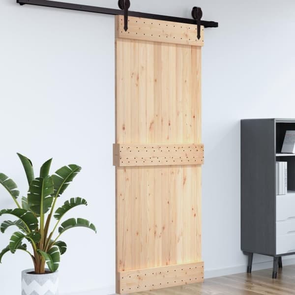 vidaXL Dør 100x210 cm heltre furu