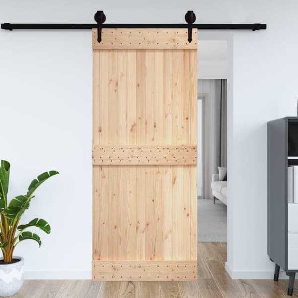 vidaXL Dør 100x210 cm heltre furu