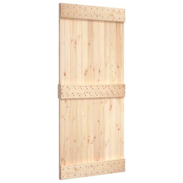 vidaXL Dør 100x210 cm heltre furu