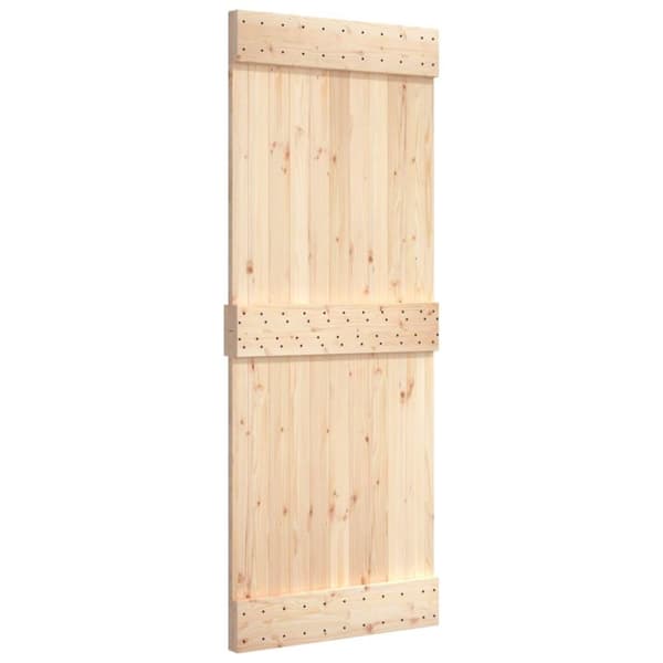 vidaXL dør 90x210 cm massivt fyrretræ