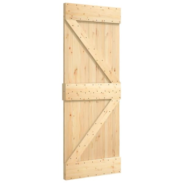 vidaXL dør 70x210 cm massivt fyrretræ