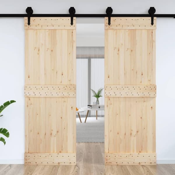 vidaXL Dør 80x210 cm heltre furu