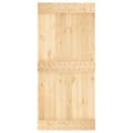 Miniatyrbilde 4 av 11: vidaXL Skyvedør med monteringstilbehør 95x210 cm heltre furu