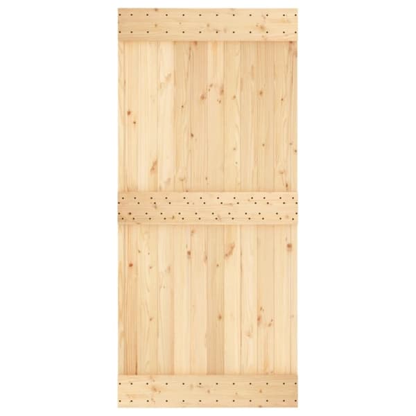 vidaXL Skyvedør med monteringstilbehør 95x210 cm heltre furu