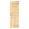 Miniatyrbilde 3 av 11: vidaXL Skyvedør med monteringstilbehør 80x210 cm heltre furu