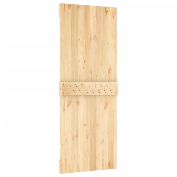 vidaXL Skyvedør med monteringstilbehør 80x210 cm heltre furu