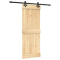 Miniatyrbilde 1 av 11: vidaXL Skyvedør med monteringstilbehør 80x210 cm heltre furu