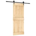 Miniatyrbilde 1 av 11: vidaXL Skyvedør med monteringstilbehør 80x210 cm heltre furu