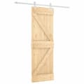 Miniatyrbilde 1 av 11: vidaXL Skyvedør med monteringstilbehør 70x210 cm heltre furu