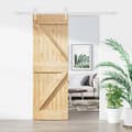Miniatyrbilde 2 av 11: vidaXL Skyvedør med monteringstilbehør 70x210 cm heltre furu